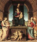 Pietro Perugino The Family of the Madonna oil painting artist